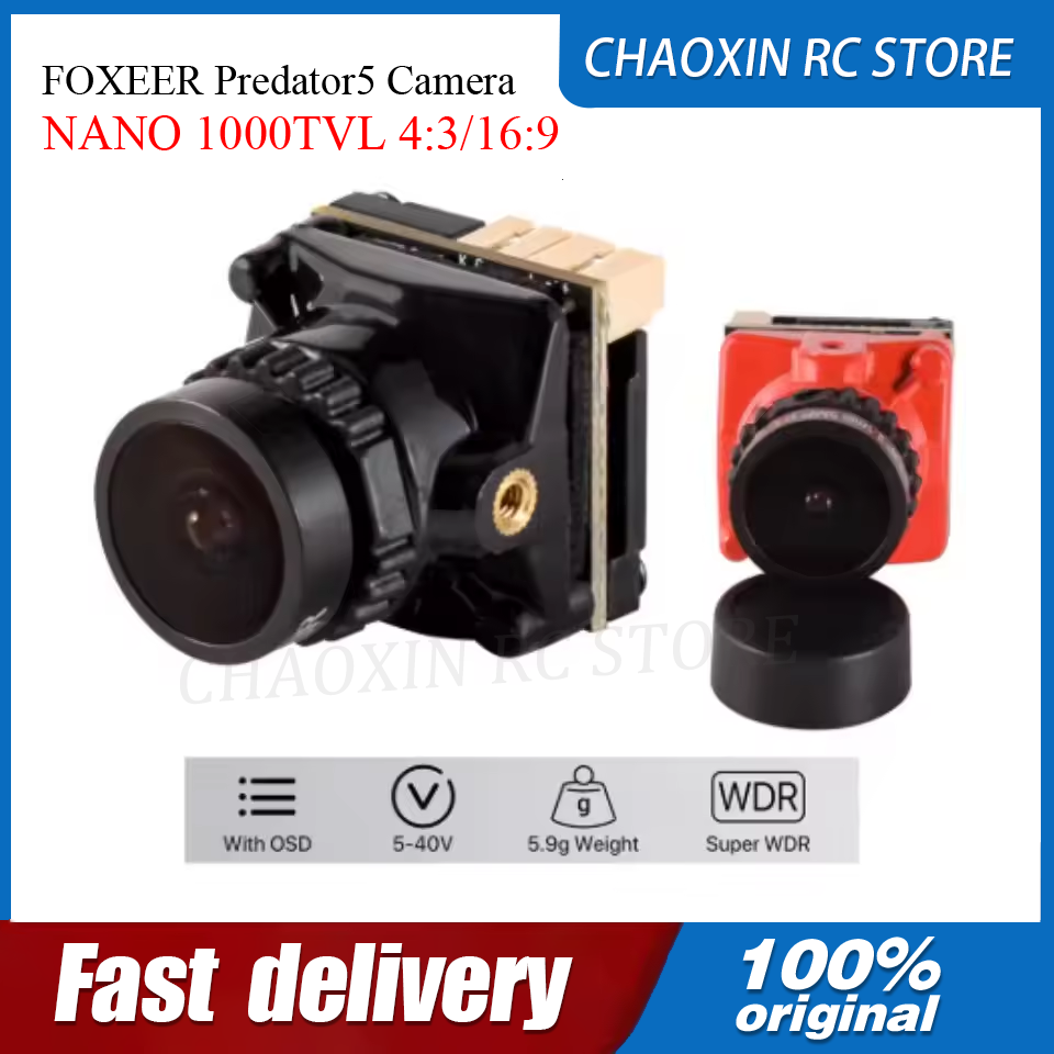 Drone Camera - FOXEER Predator5 caméra NANO 1000TVL 4:3/16:9