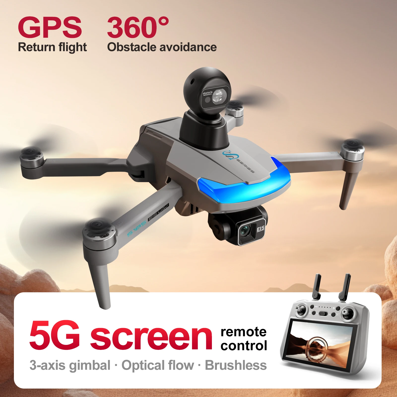 Drone professionnel S185 2.7K  - Drone Gps Mount avis et prix