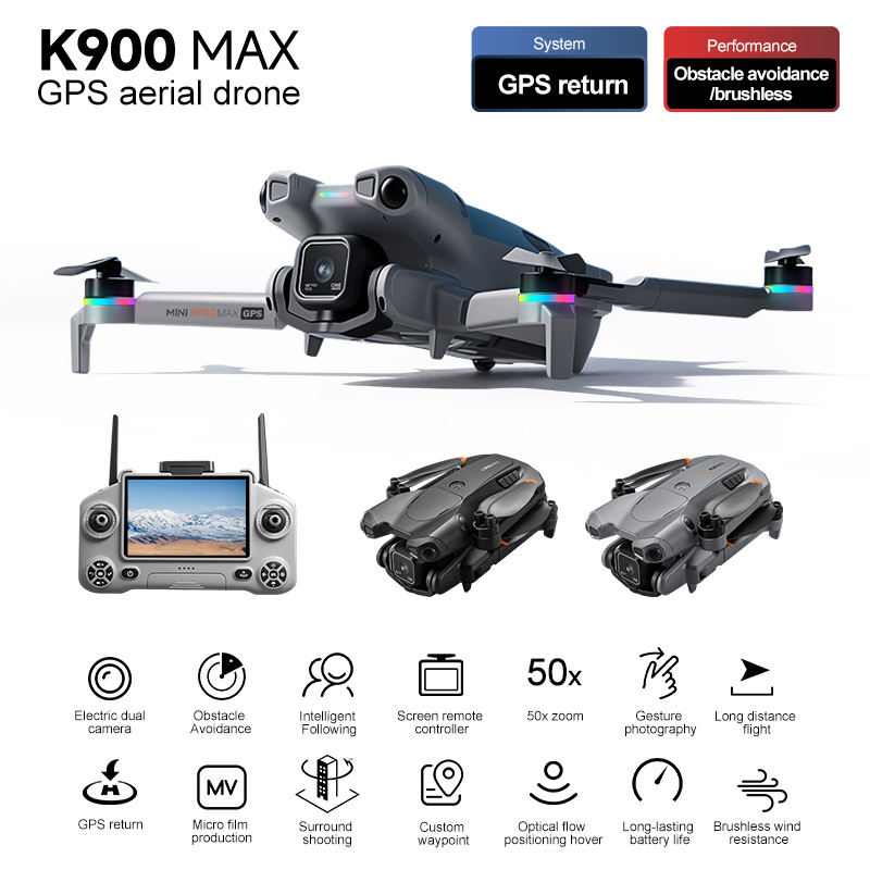 Kit de drone K900 Max avec écr - Drone Gps Mount avis et prix